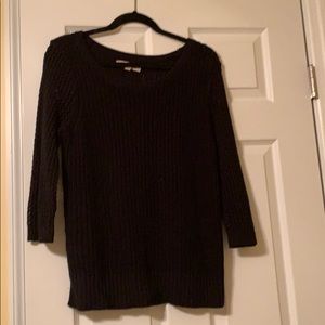 Black Crochet Sweater